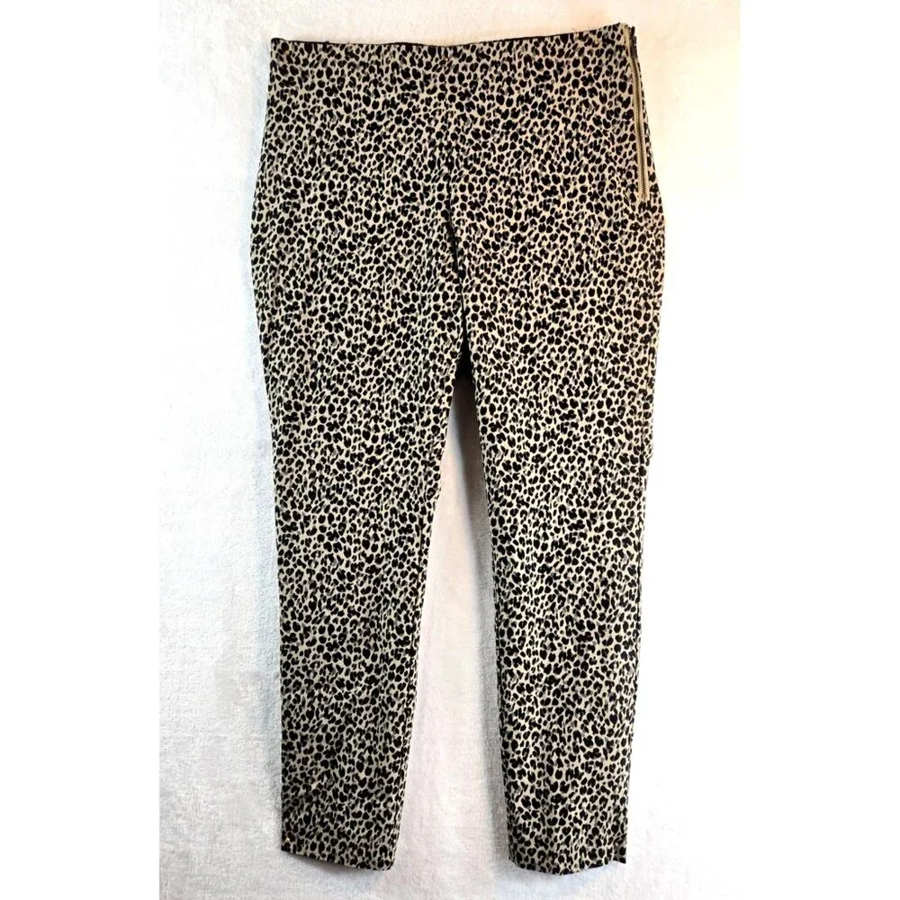 Leopard Print Ankle Pant Skinny Stretch Sz 12 A New Day Cheata High Rise Sexy - Picture 2 of 14